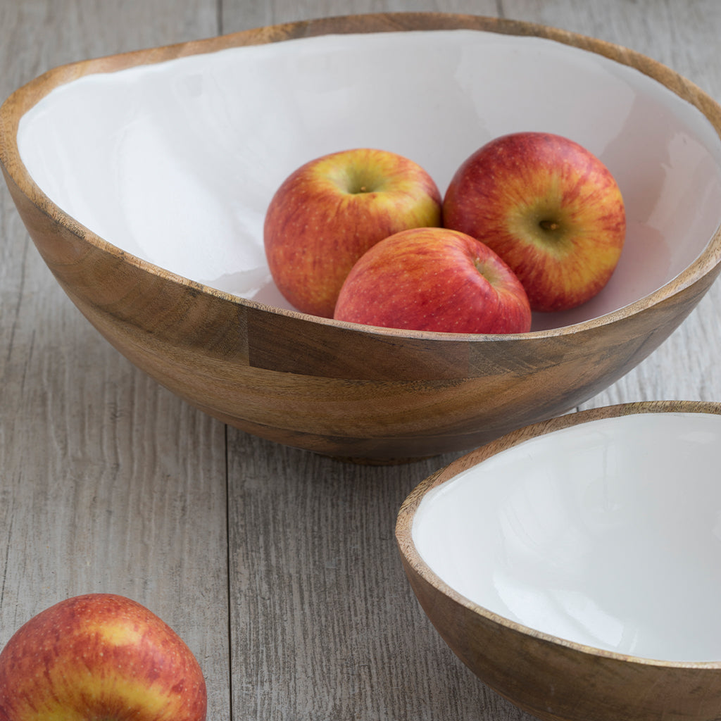 Ξύλινο Σετ Σερβιρίσματος Σαλάτας από Mango Wood (Μπολ &amp; Κουτάλες – Πλήρες Σετ)